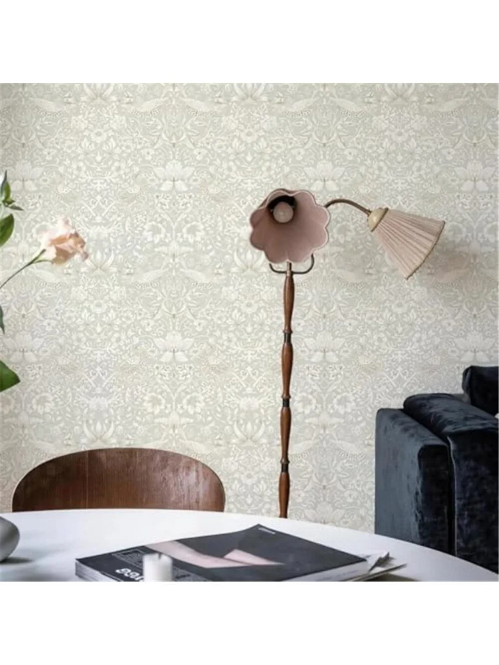 Peel Stick William Morris Wallpaper Strawberry Bird Floral Vintage Contact Paper